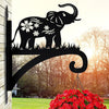 Hanging Plant Hanger Bracket, Heavy Duty Iron Wall Plant Hanger for Bird Feeder, Decorative Baby Elephant Silhouette Plant Hooks Hanging Plant Hangers Outdoor for Wind Chimes Flower Pot Lantern