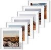 HAUS AND HUES 20x20 White Metal Picture Frames Matted to 16x16 - Features Premium Aluminum & Hanging Hardware, Shatterproof Plexiglass - Ideal for Home, Room, Office (20x20 in, White, Set of 6)