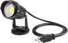 LemonBest LED Landscape Up Down Light 5W White LED Decorative Spotlight Lamp 110V with Plug for Indoor Outdoor Yard Step Wall Lighting (Cool White) (Include Spike)
