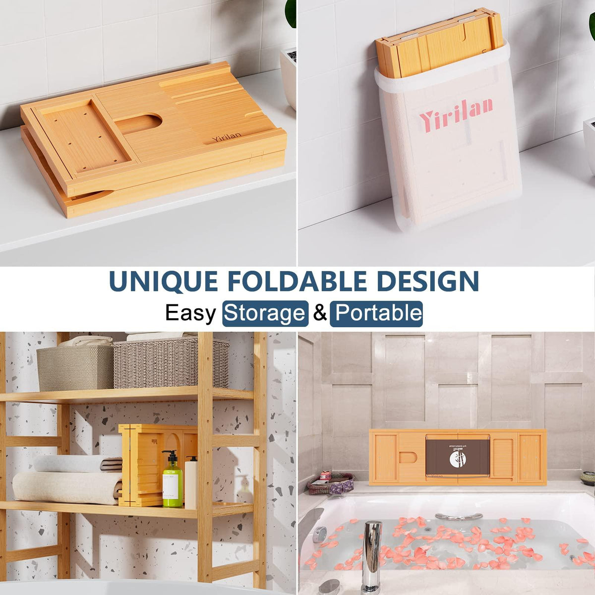 Expandable Bathtub Tray Caddy