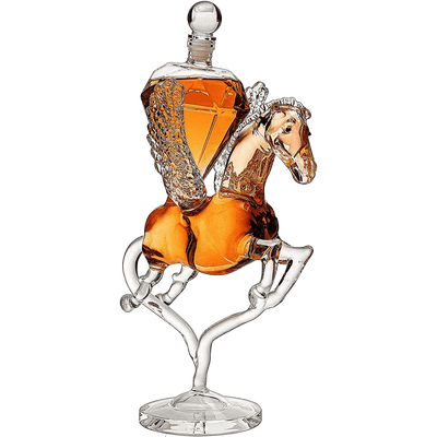 Pegasus Diamond Crystal Decanter, For Wine & Whiskey - The Wine Savant - 12