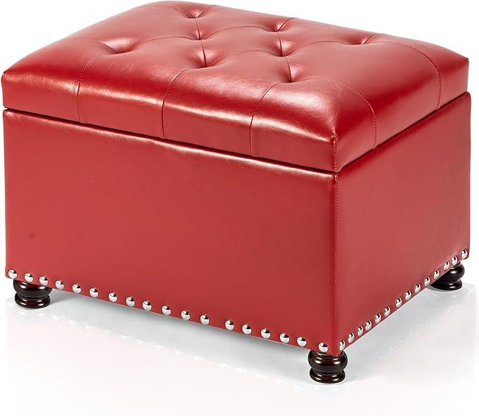 Joveco Leather Storage Ottoman, 24