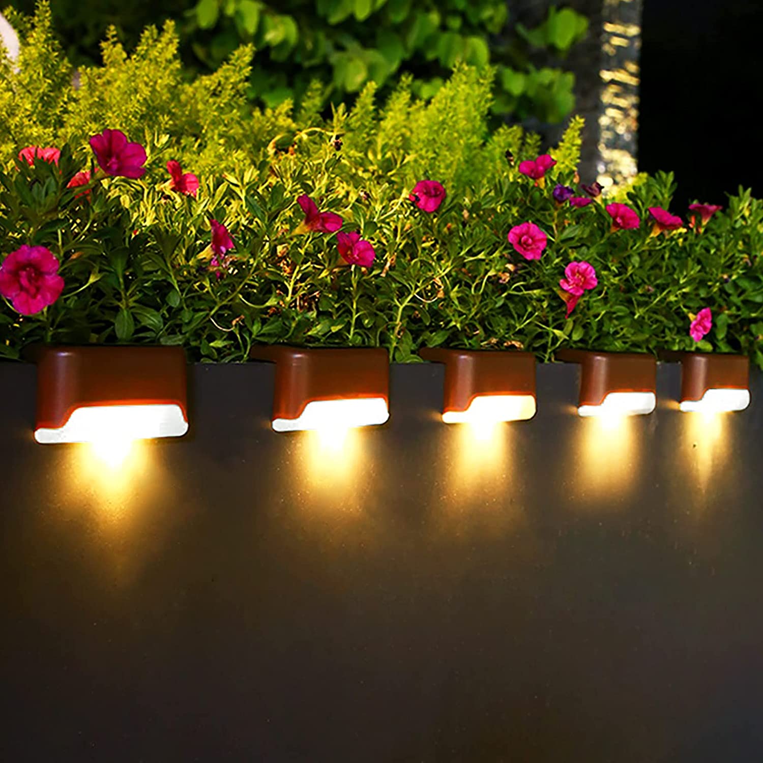 8-Pack Solar LED Deck & Step Lights