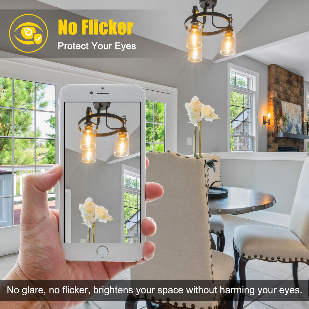 Dimmable Vintage LED Edison Bulbs, 60W, 2700K, E26, 6 Pack