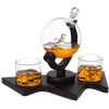Ski Wine and Whiskey Decanter 850ml With 2 Glacier Mountain Glasses by The Wine Savant - 14
