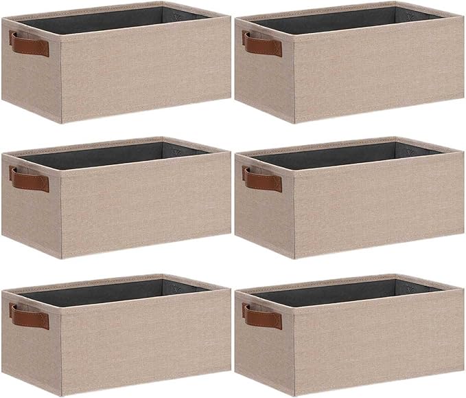 GhvyenntteS Small Fabric Storage Bins 6 Pack, 11.8