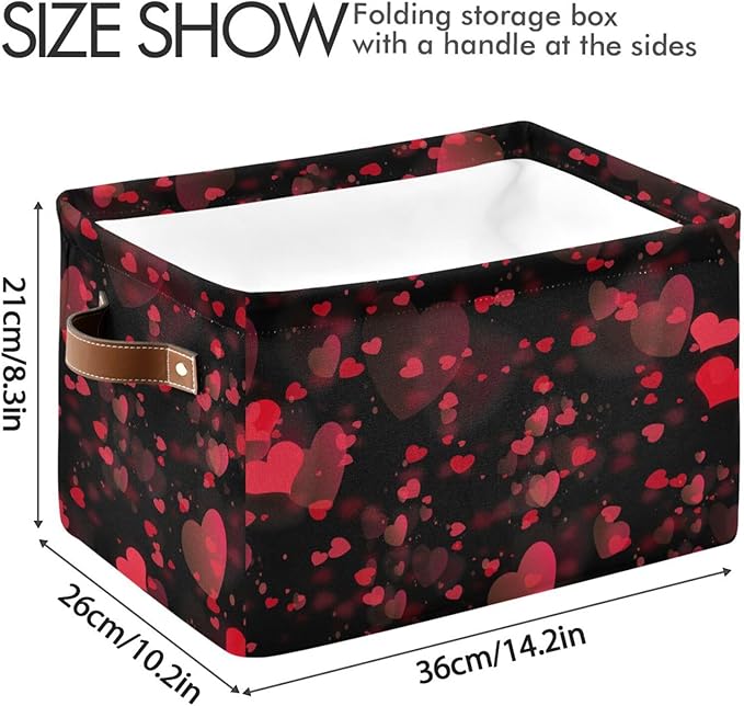 Storage Basket Cube Storage Bins Organizer Bag Collapsible Closet Shelf Baskets with handle for Baby Cloth Pet Toy Book 14.2×10.2×8.3 IN
