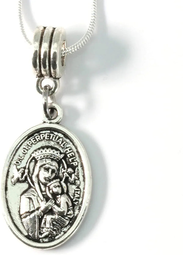 St Gerard Necklace for Pregnancy | Patron Saint of Pregnancy Charm Necklace St Gerard Pendant on a 22 inch Silver Plated Snake Chain Necklace with a Beautiful St Gerard Charm Fertility Charm for Women - Gifts for You 'n Me