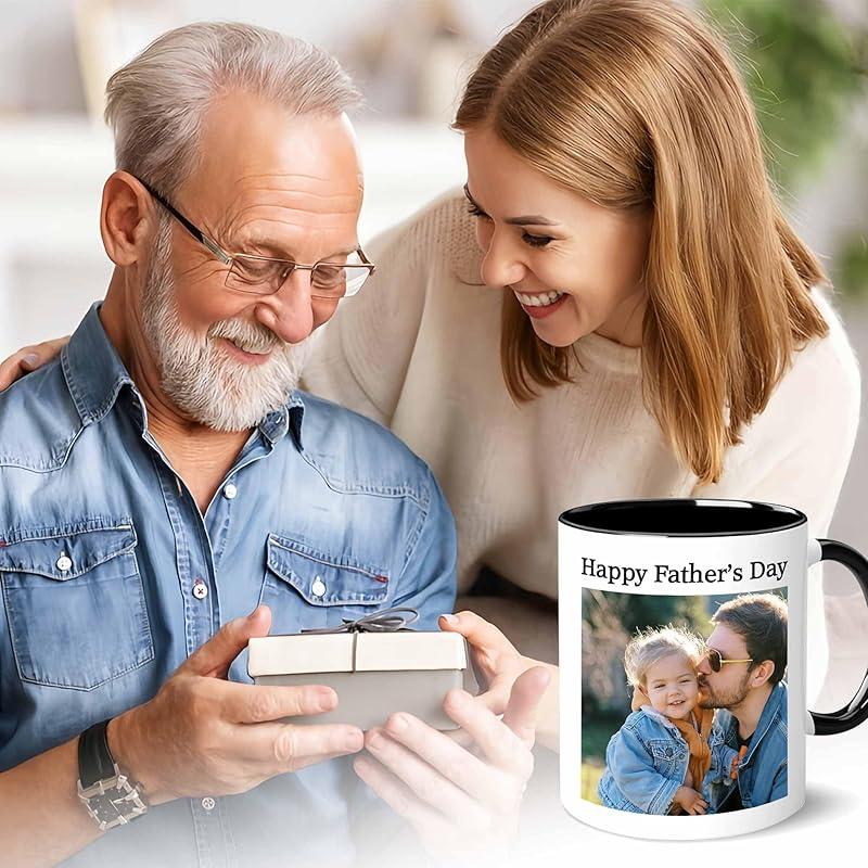 Custom Mugs with Pictures Text or Logo, Personalized Photo Coffee Mugs for Women, Personalized Gifts for Men Teacher or Nurse, Custom Coffee Mug Fathers Day Mothers Day Birthday or Christmas
