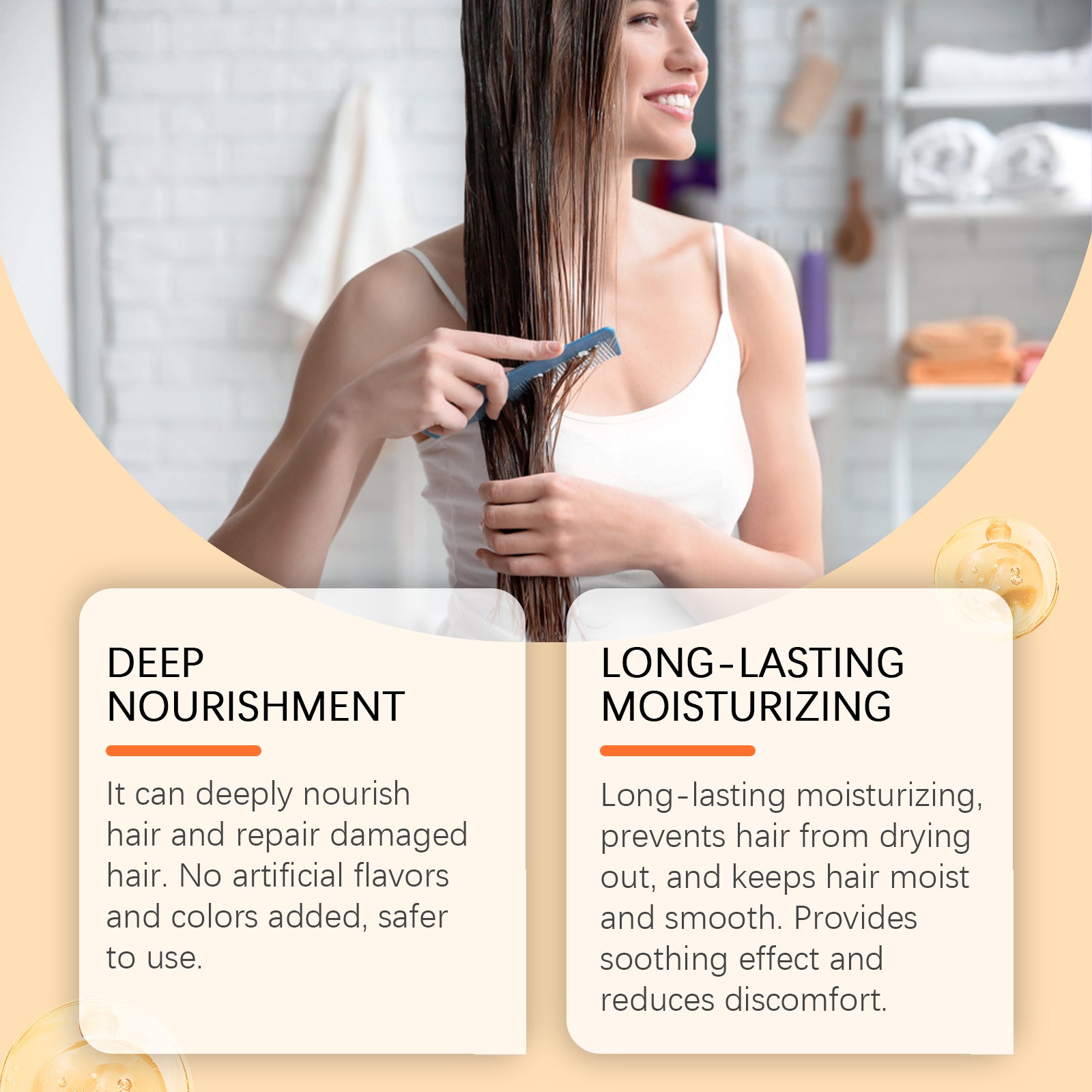 Moisturizing And Repairing Hair Mask Nourishes And Repairs Hair, Smoothing Hair, Alleviating Frizz And Tangling Hair Mask