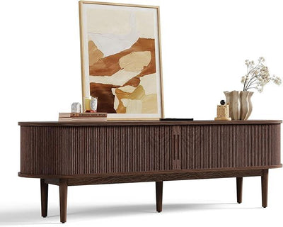 LINSY HOME Fluted TV Stand for 75
