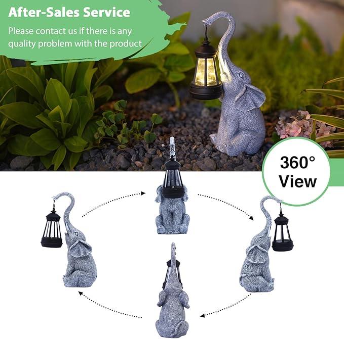 Goodeco Elephant Statue for Garden Decor with Gift Appeal - Ideal Gifts for Women, Mom or Birthdays, Beautifully Crafted Outdoor & Home Decor to Wow Your Guests (11