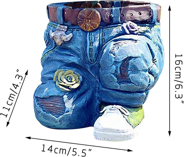 Garden Art Jeans Garden Decoration Ornaments Flower pot resin artifact Garden design planting decoration