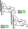 TIHOOD 4PCS Metal Plant Bracket Iron Wall Mount Lanterns Hangers for Hanging Bird Feeders, Lanterns, Wind Chimes, Planters, Outdoor Decoration Hooks