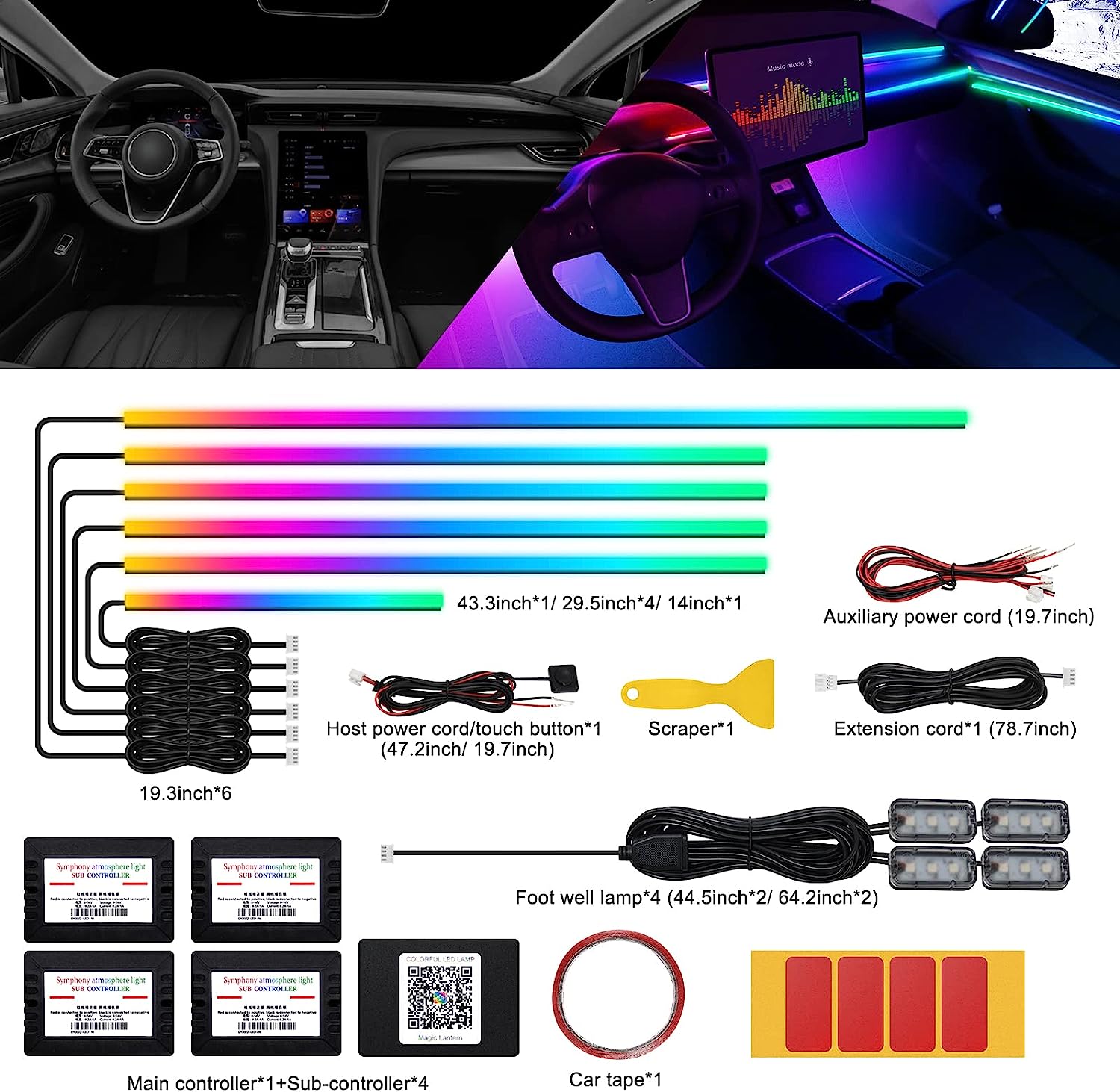 LuxeGlow Elite – Premium Interior Ambient Lighting Kit