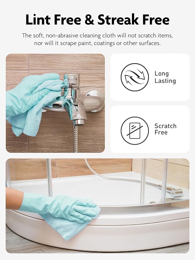 Fantasticlean Microfiber Cleaning Cloth Roll -75 Pack, Tear Away Microfiber Towels, 12
