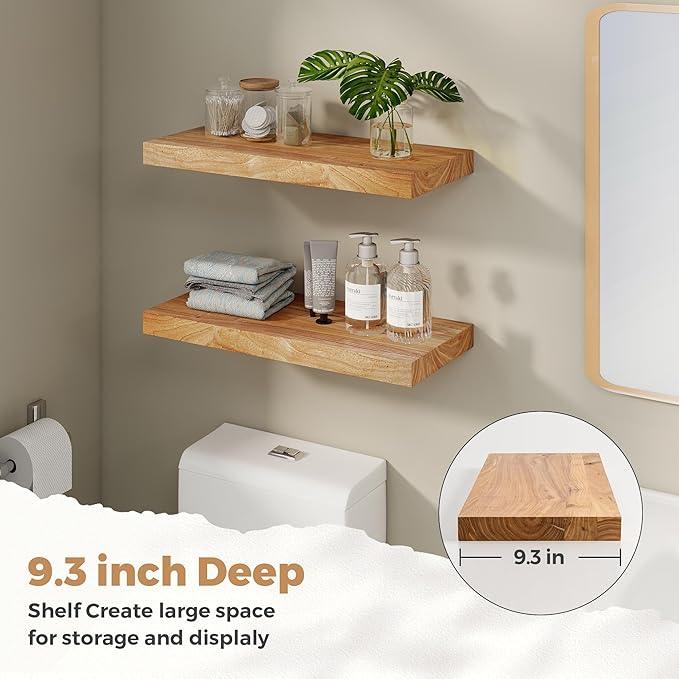 RICHFOCUS Elm Floating Shelves for Wall - 24