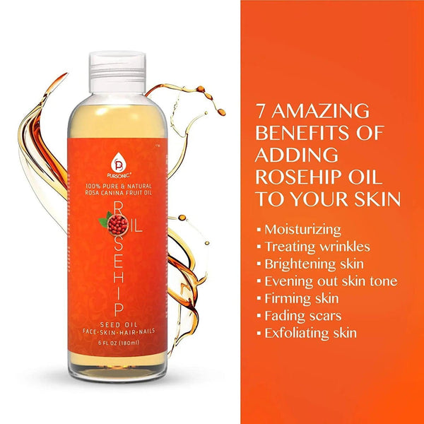 100% Pure & Natural Cold Pressed Premium Rosehip Seed Oil 6 Oz - Gifts for You 'n Me