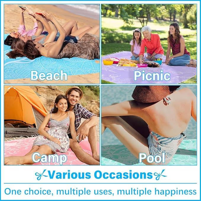 Oversized Turkish Beach Towel Blanket XXL Cotton Sandproof Towels Boho Woven Extra Large Big Sand Free Giant Throw Thick Blankets Huge Quilt XL Picnic Camping Necessities Cloud For Adult Gifts