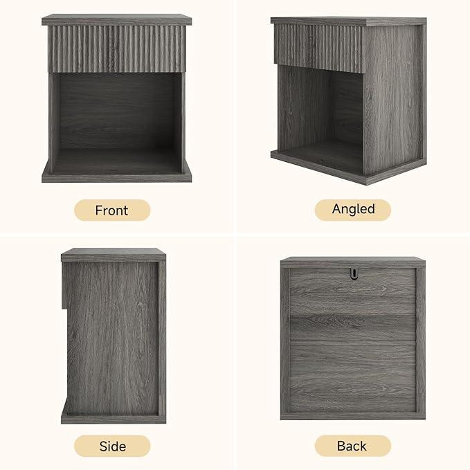 Fluted Nightstand, 22.8