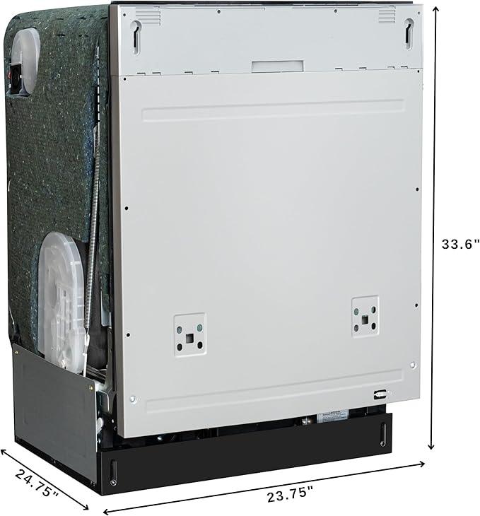 KoolMore KM-DW2445-PR 24 in. Panel Ready 14 Place Settings 45 DB Dishwasher in Stainless-Steel, UL and Energy Star Certified