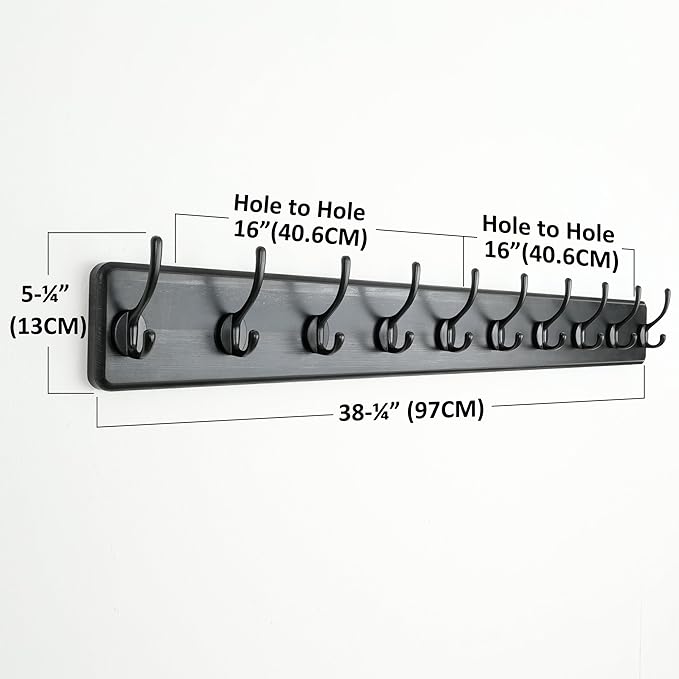 Dseap Wall Mounted Coat Rack: 38-1/4