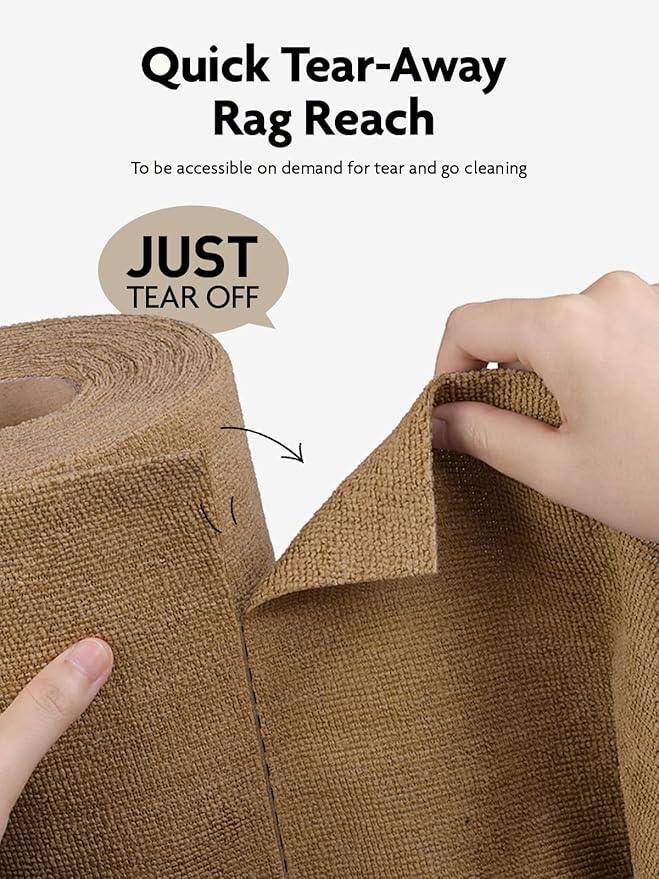 Fantasticlean Microfiber Cleaning Cloth Roll -40 Pack, Tear Away Microfiber Towels, 12