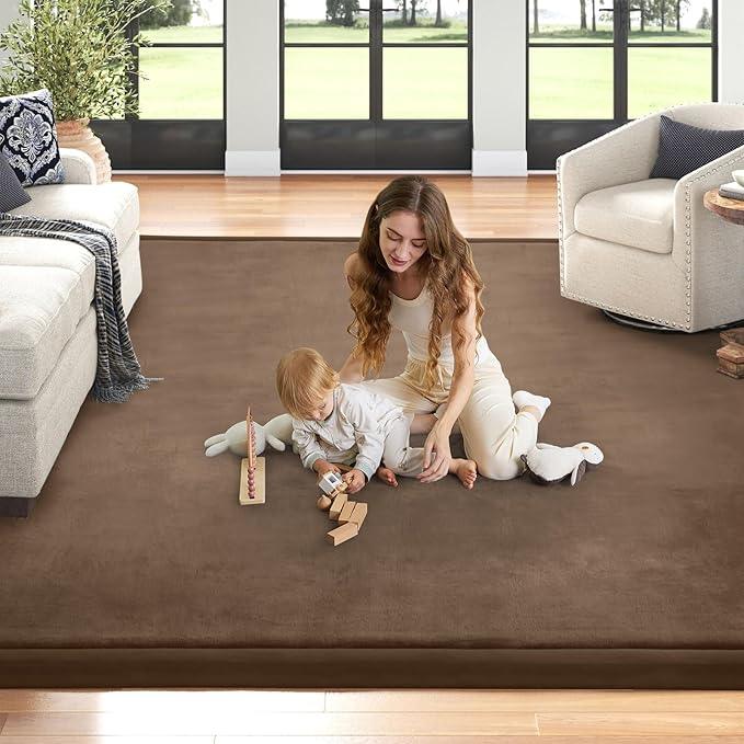 Baby Play Mat for Floor Tummy Time Mat Nursery Rug Muscle Mat Area Rug Playroom Rug Tatami Mat 13'1