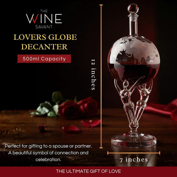 Love Crystal Decanter, For Wine & Whiskey The Wine Savant - 12