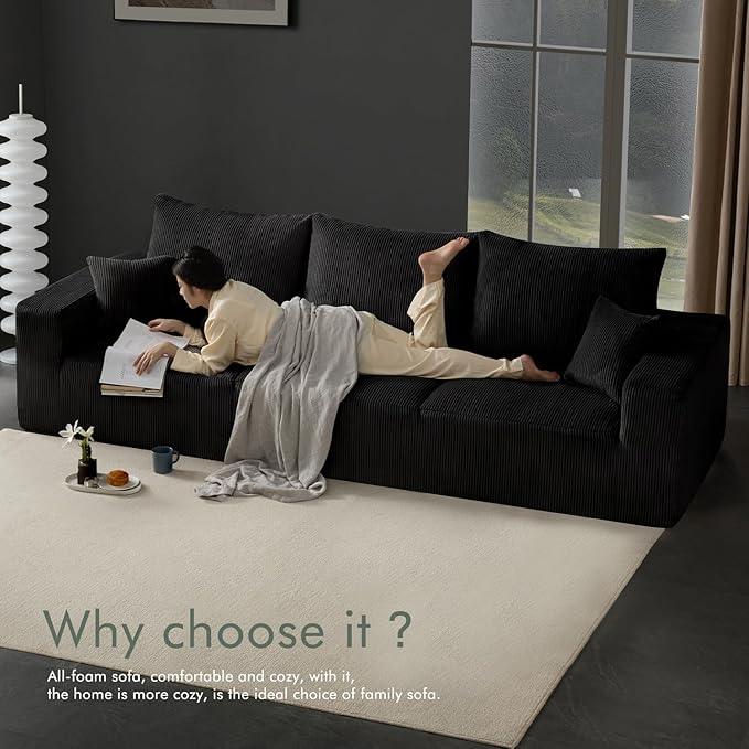 Boneless Cloud Couch Sofa for Living Room, 112