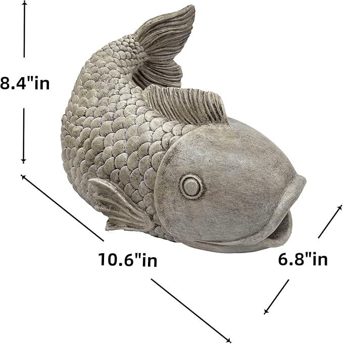 Fish Statues Gutter Downspout Extension Statues Garden Decoration,Resin Statue Outdoor Decor,Animal Downspout Diverter,Decorative Gutter Extension,3