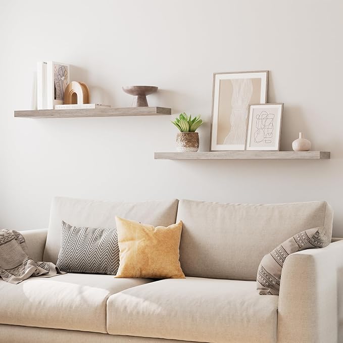 HOOBRO Floating Shelves for Wall, Wall Mounted Shelf Set of 2, 39.4