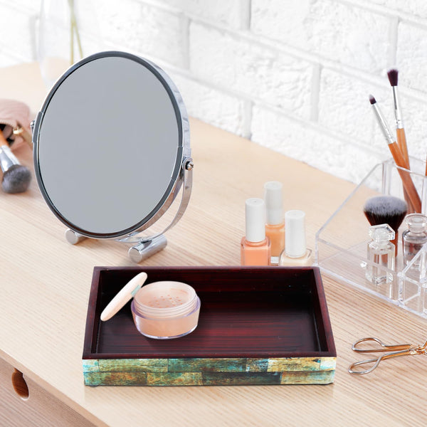 Vanity Tray Verdigris Pattern Bone Inlay Collection in 10x6