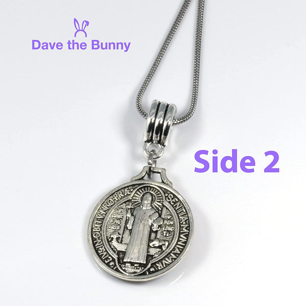 San Benito Medalla a Great Saint Benedict Medal Necklace or Cross Necklace for Men as a Protection Necklace for Protection from Evil Medallion Necklace Cross Chain Mens Cross Necklace of San Benito