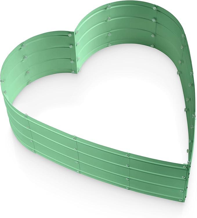 Galvanized Raised Garden Beds Outdoor // Planter Raised Beds for Gardening, Vegetables, Flowers // Large Metal Garden Box (Light Green) // Tool-Free Assembly