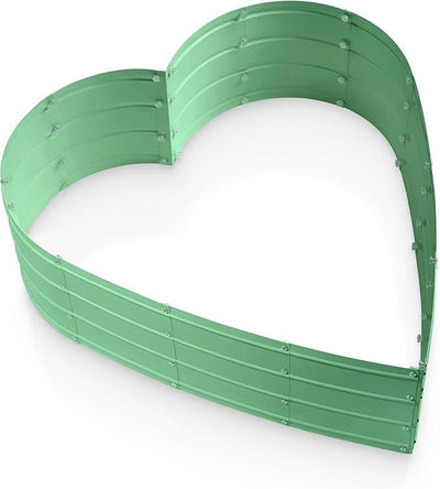 Galvanized Raised Garden Beds Outdoor // Planter Raised Beds for Gardening, Vegetables, Flowers // Large Metal Garden Box (Light Green) // Tool-Free Assembly