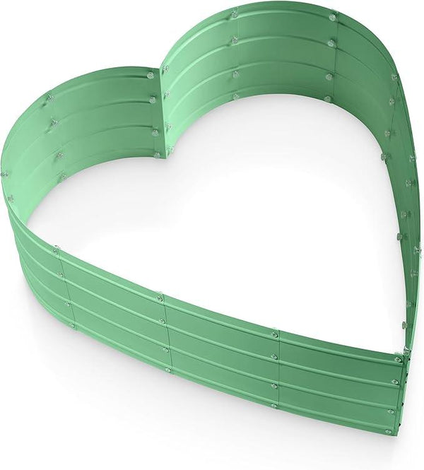 Galvanized Raised Garden Beds Outdoor // Planter Raised Beds for Gardening, Vegetables, Flowers // Large Metal Garden Box (Light Green) // Tool-Free Assembly
