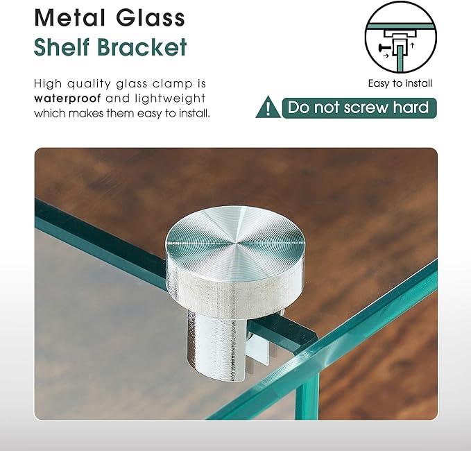 ivinta Glass Console Table with Storage, 39.4