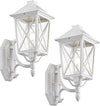 Darkaway Outdoor Wall Light Fixture,2pcs Outside Porch Lights Wall Mounted Seeded Glass Exterior Waterproof Lantern Modern E26 Socket Wall Sconce Lighting for Front Door Yard Patio