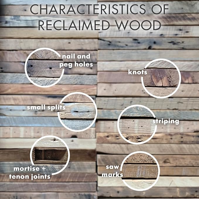Urban Legacy Reclaimed Barnwood Planks | Floating Shelves for Wall w/Flush Mount Shelf Bracket Set Included | Set of 2 (White Wash, 40