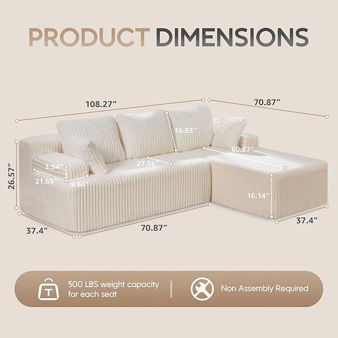 Hobestluk Modular Sectional Sofa Couches 108
