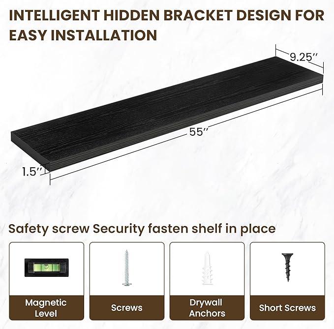 55 Inch Floating Shelves, 55