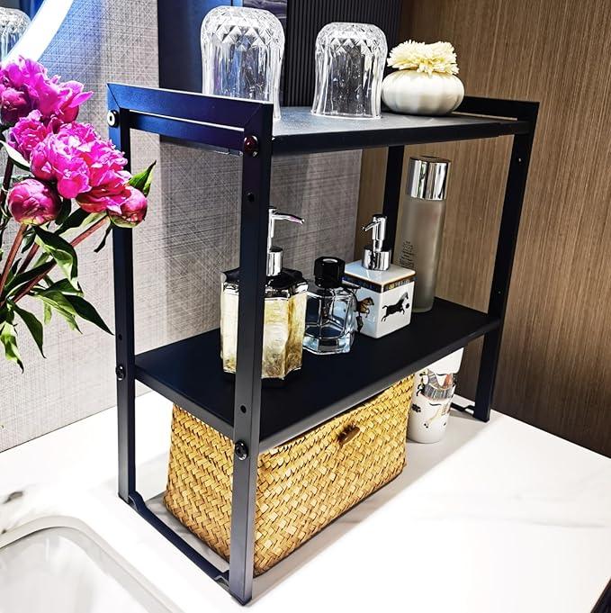 2 Tier Expandable Cabinet Shelf Organizer 14.5-25