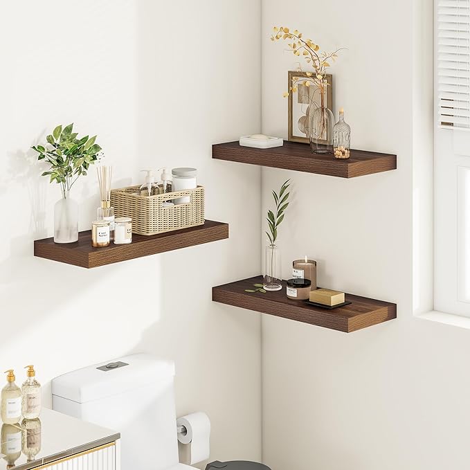 Wide Floating Shelves for Wall 12 Inch Deep, 24