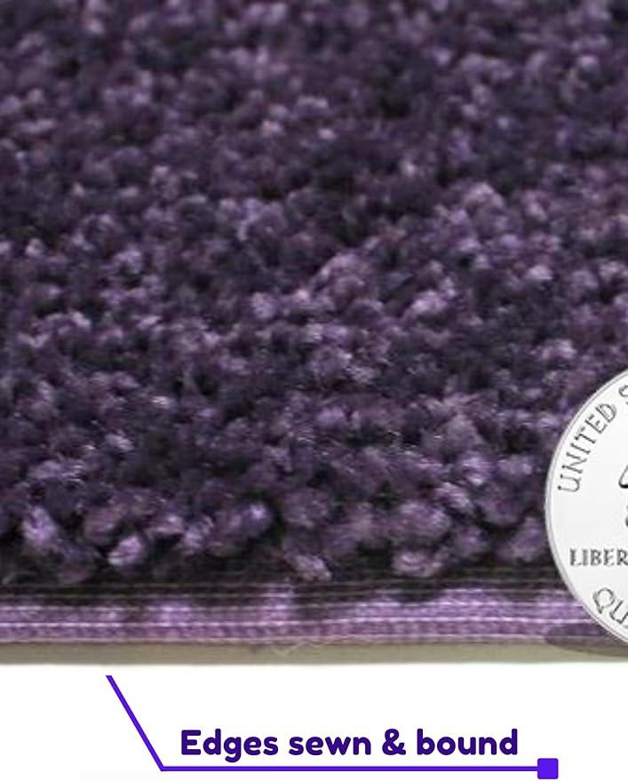 KOECKRITZ Soft and Colorful Kids Classroom Area Rugs (Passes Flammability Pill Test) Many Sizes and Bright Colors to Select from (6' Round, Eggplant)