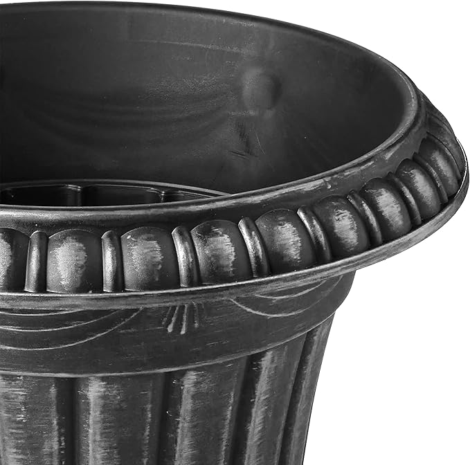 PL10SL Classic Traditional Plastic Urn Planter Indoor/Outdoor, 15