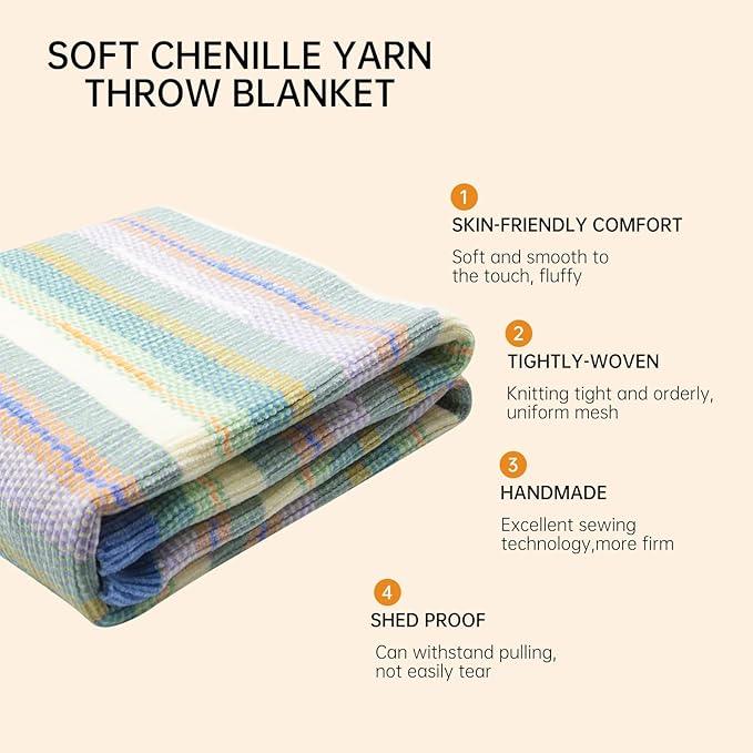 Soft Chenille Yarn Throw 50