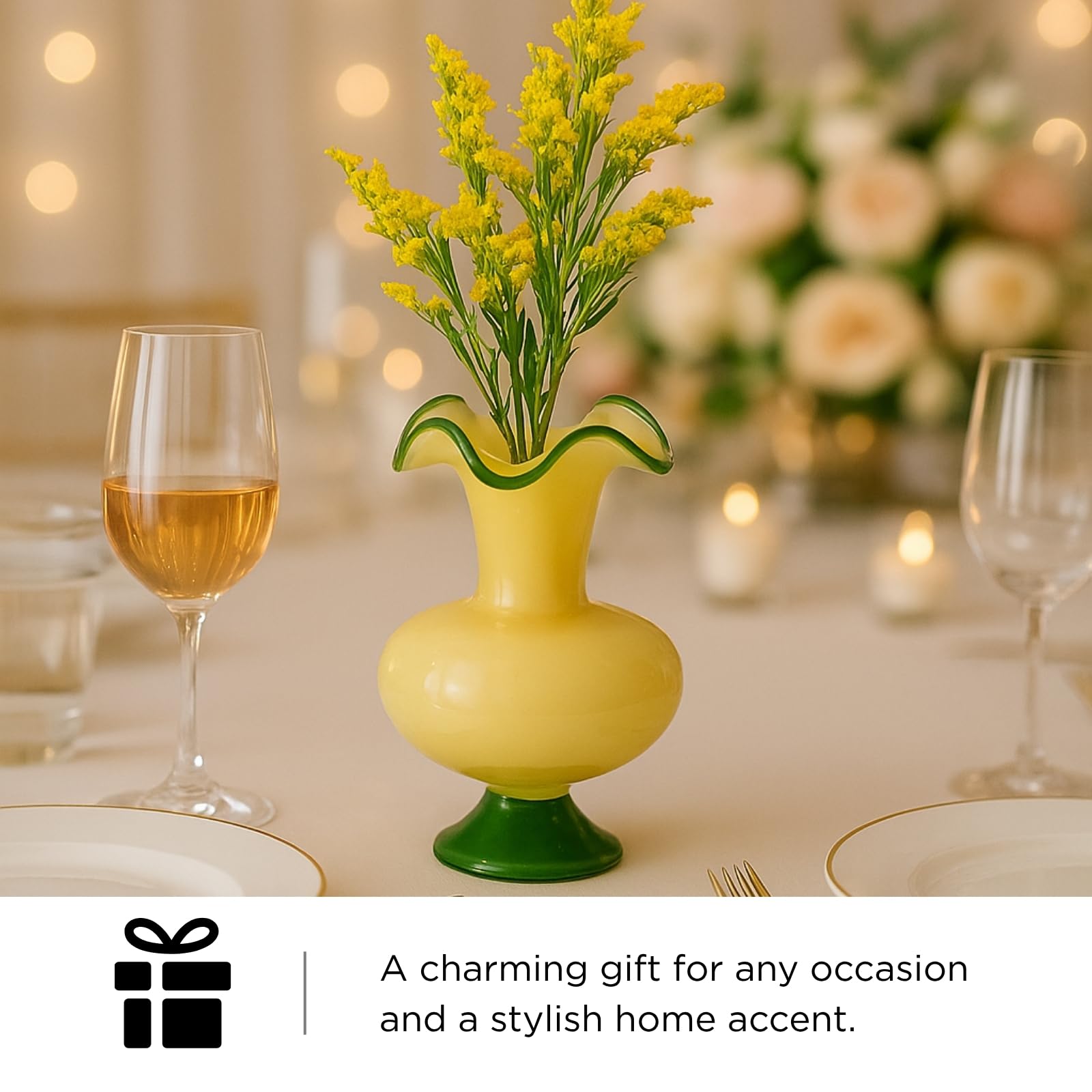 Glass Meadow Hand-Blown Glass Flower Vase  Décor - 11