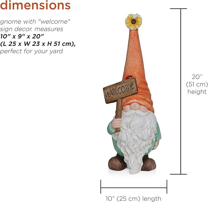 Alpine Corporation MCC848 Indoor/Outdoor Gnome with 