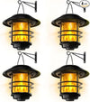Otdair Solar Wall Lantern Outdoor, Flickering Flames Solar Sconce Lights Outdoor, Hanging Solar Lamps Wall Mount for Front Porch, Patio and Yard, 4 Pack